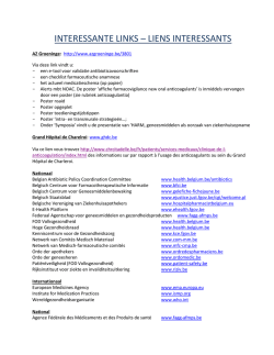 interessante links - FOD Volksgezondheid