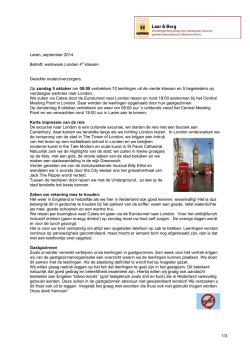 Informatie Londen 2014