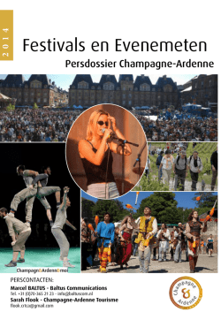 Festivals en Evenemeten - Comit&eacute; r&eacute;gional du tourisme de