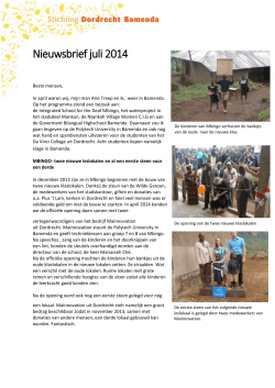 Nieuwsbrief juli 2014