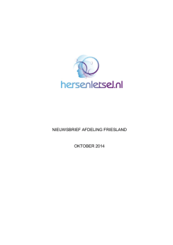 Klik hier voor de nieuwsbrief van oktober 2014