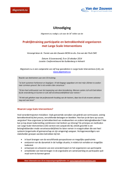 Informatie en inschrijven - Large Scale Interventions