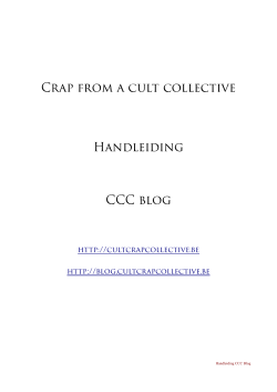 Crap from a cult collective Handleiding CCC blog