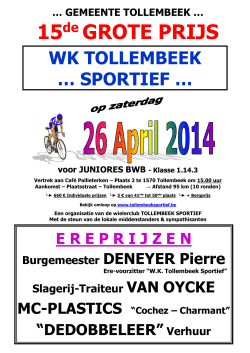 Infoboekje 2014 - Wielerclub Tollembeek Sportief