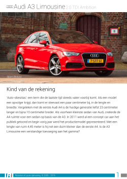 Rijtesten.nl: test Audi A3 Limousine