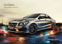 Download de CLA-Klasse prijslijst - Mercedes-Benz