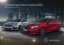 Prijslijst CLA-klasse downloaden (pdf) - Mercedes