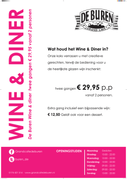 Menu - Grand Cafe De Buren