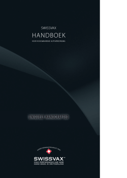 HANDBOEK - Swissvax
