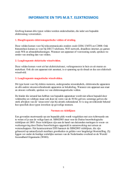 Informatie en tips over straling - uitgebreidere versie