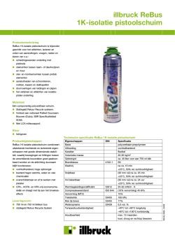 illbruck ReBus 1K-isolatie pistoolschuim product informatie en