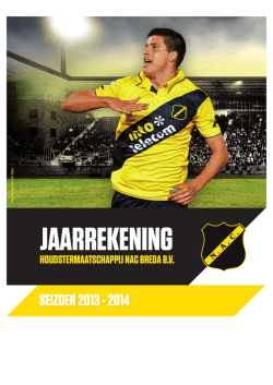 jaarrekening houdstermaatschappij nac breda bv seizoen 2013
