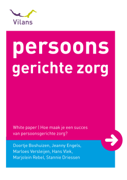 white paper over persoonsgerichte zorg