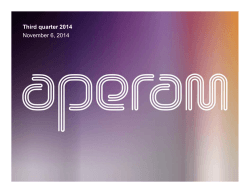 Aperam Investor Presentation_Q3 2014