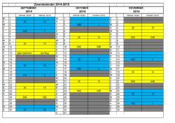 Zwemkalender schooljaar 2014