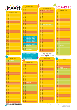 schooljaarkalender 2014-2015