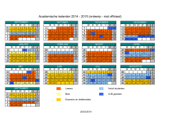 Niet officiële kleurenkalender 2014-2015