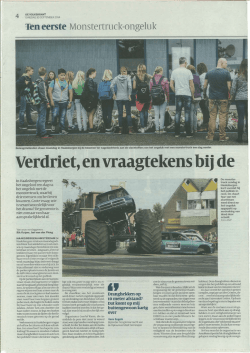 Het monstertruck-ongeluk, wie is aansprakelijk?