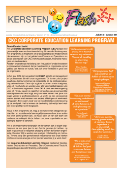 CKC CORPORATE EDUCATION LEARNING PROGRAM