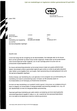 Handreiking voor toepassing van de Wet Gemeenschappelijke