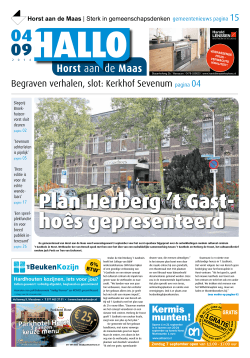 Uitgave 04-09-2014 - HALLO Horst aan de Maas