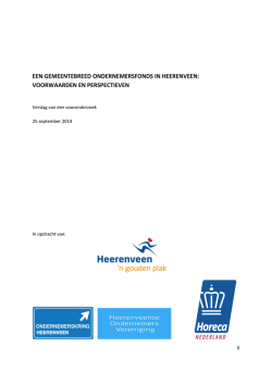 een gemeentebreed ondernemersfonds in