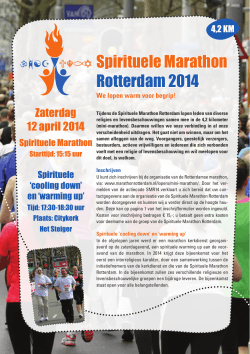 Spirituele Marathon Rotterdam 2014 Spirituele