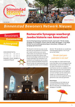 BBN Nieuws 103 - juli 2014 - Binnenstad Bewoners Netwerk