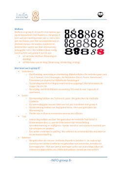 INFO groep 8 - De Wegwijzer