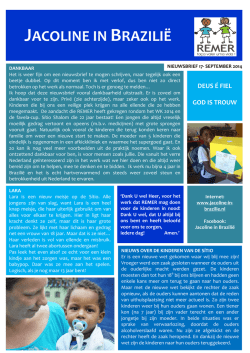 Download Nieuwsbrief 17 &ndash; September 2014