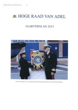 Download "Jaarverslag 2013 Hoge Raad van Adel"