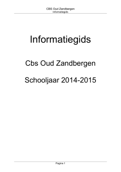 Schoolgids - CBS Oud Zandbergen