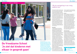 Je ziet dat kinderen met elkaar in gesprek gaan