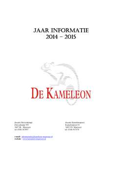 Download Jaarinformatie 2014 / 2015!