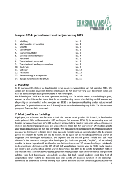 Jaarplan 2014 en jaarverslag 2013