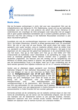 Nieuwsbrief – mei 2014, nr. 6 - Stichting Katholiek Erfgoed