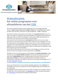 Handleiding Homeoducation Homeoducation, het