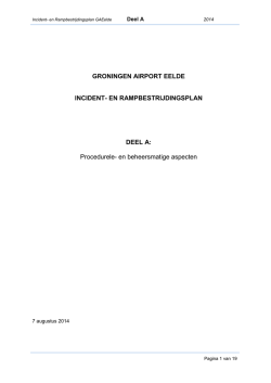 GRONINGEN AIRPORT EELDE - Veiligheidsregio Drenthe