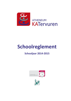 Schoolreglement 2014-2015