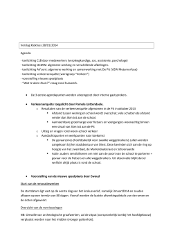 Verslag Klokhuis 28/01/2014 Agenda: - toelichting CLB door
