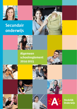 Schoolreglement 2014 - 2015 (PDF)