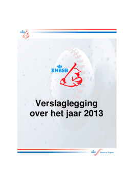 Jaarverslag KNBSB 2013