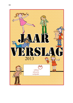 Jaarverslag cultuureducatie 2013