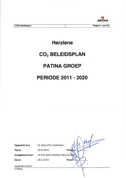 CO2 Beleidsplan 2011-2020 versie 09-12-2013