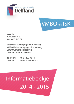 informatieboekje 2014-2015 - SC