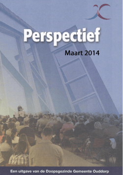 Perspectief 02 2014 maart - Doopsgezinde Gemeente Ouddorp