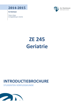 ZE 245 Geriatrie 2014-2015 - Studenten