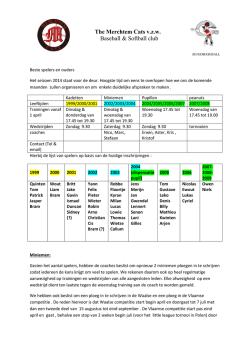 Jeugdspelers document 2014
