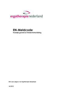 EN-Meldcode - Ergotherapie Nederland