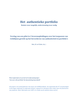 Het authentieke portfolio